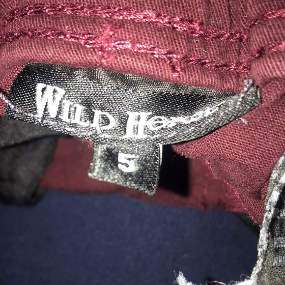 (B) Burgundy (5T) Boys Pants - Picture 6 of 7